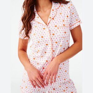 Roller Rabbit Autumn Hearts Polo Pajamas Short Sleeve